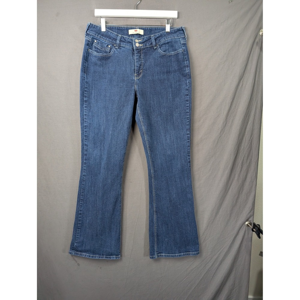 Levis 526 Slender Bootcut Jeans Womens 14M Blue Denim W32 L32 Double Button